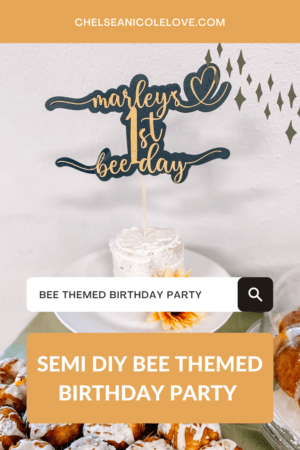 Bee themed party ideas CRICUT (DIY party decor on a budget with